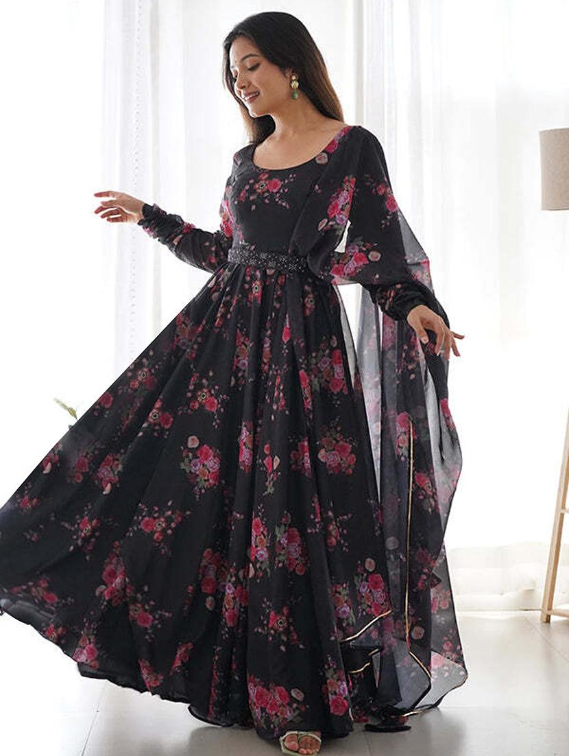 women floral print anarkali kurta and dupatta set - 21983148 -  Zoom Image - 0