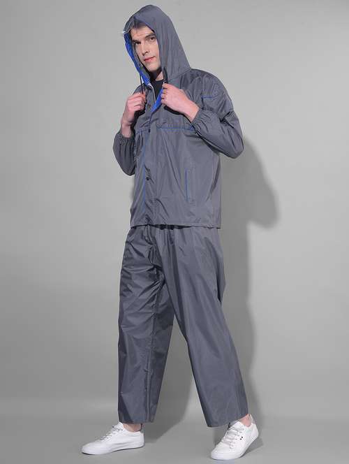men solid long sleeve rain suit set - 21983191 - Standard Image - 0