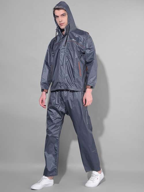men solid long sleeve rain suit set - 21983193 - Standard Image - 0
