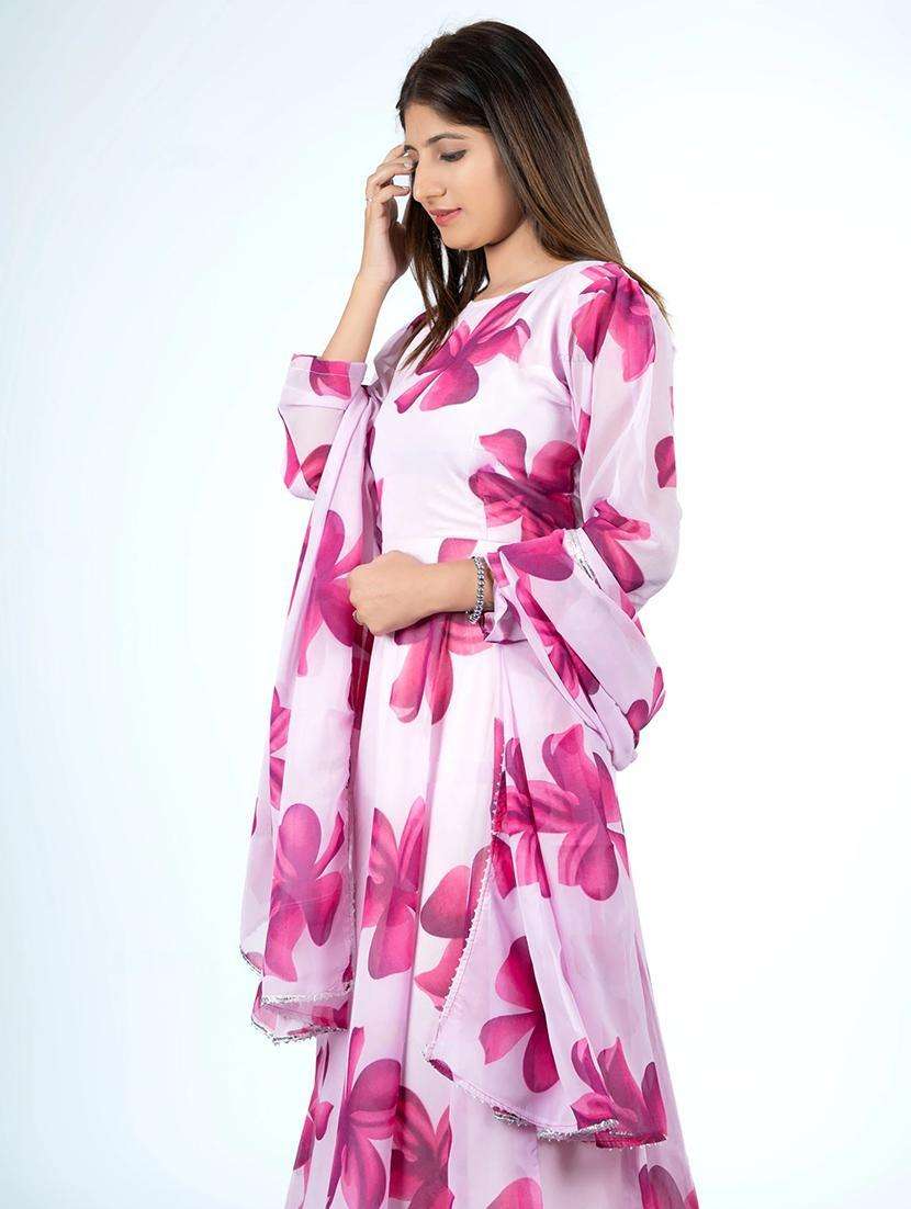 women floral print anarkali kurta and dupatta set - 21983258 -  Standard Image - 3