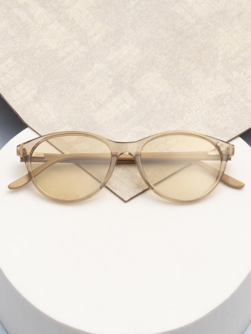 ted smith women light brown cat eye premium acetate sunglasses with polarised lens - 21983293 - Standard Image - 0