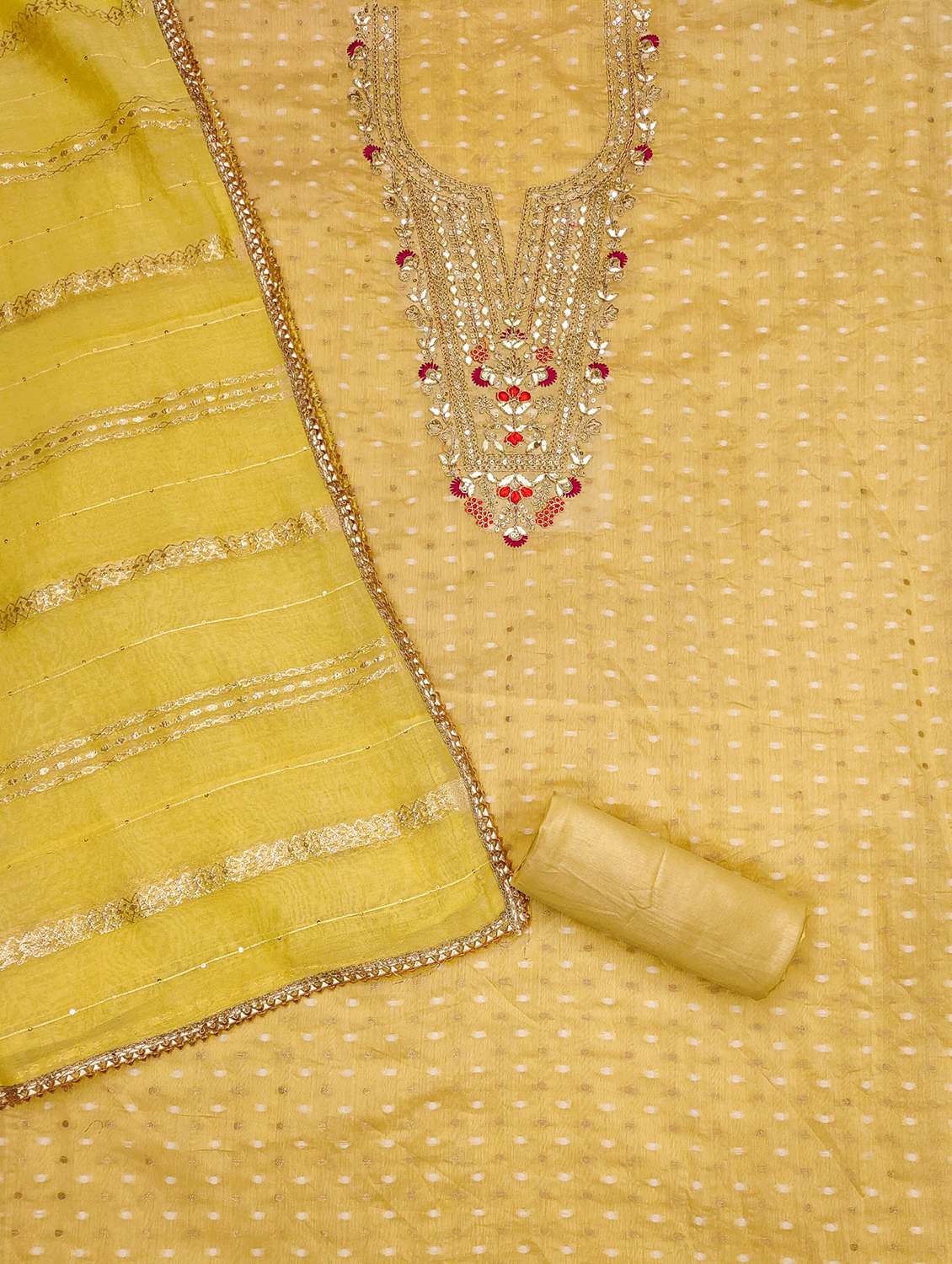 women self design embroidered unstitched suit set - 21983340 -  Standard Image - 3