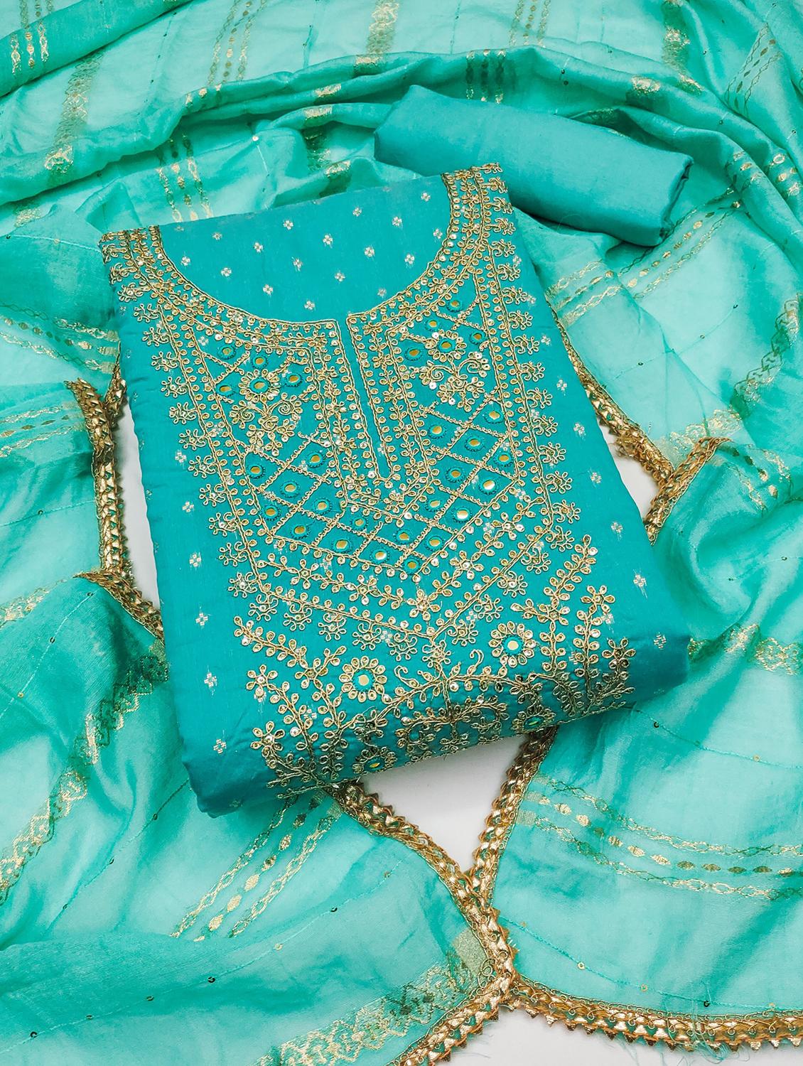 women self design embroidered unstitched suit set - 21983342 - Zoom Image - 0