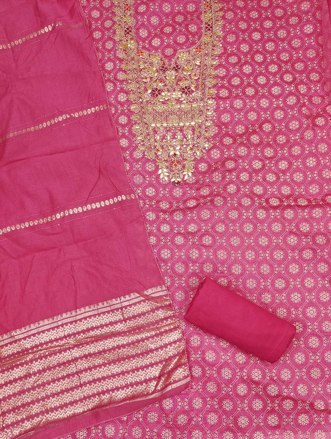 women self design embroidered unstitched suit set - 21983349 -  Standard Image - 3