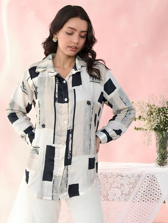 black satin regular shirt
