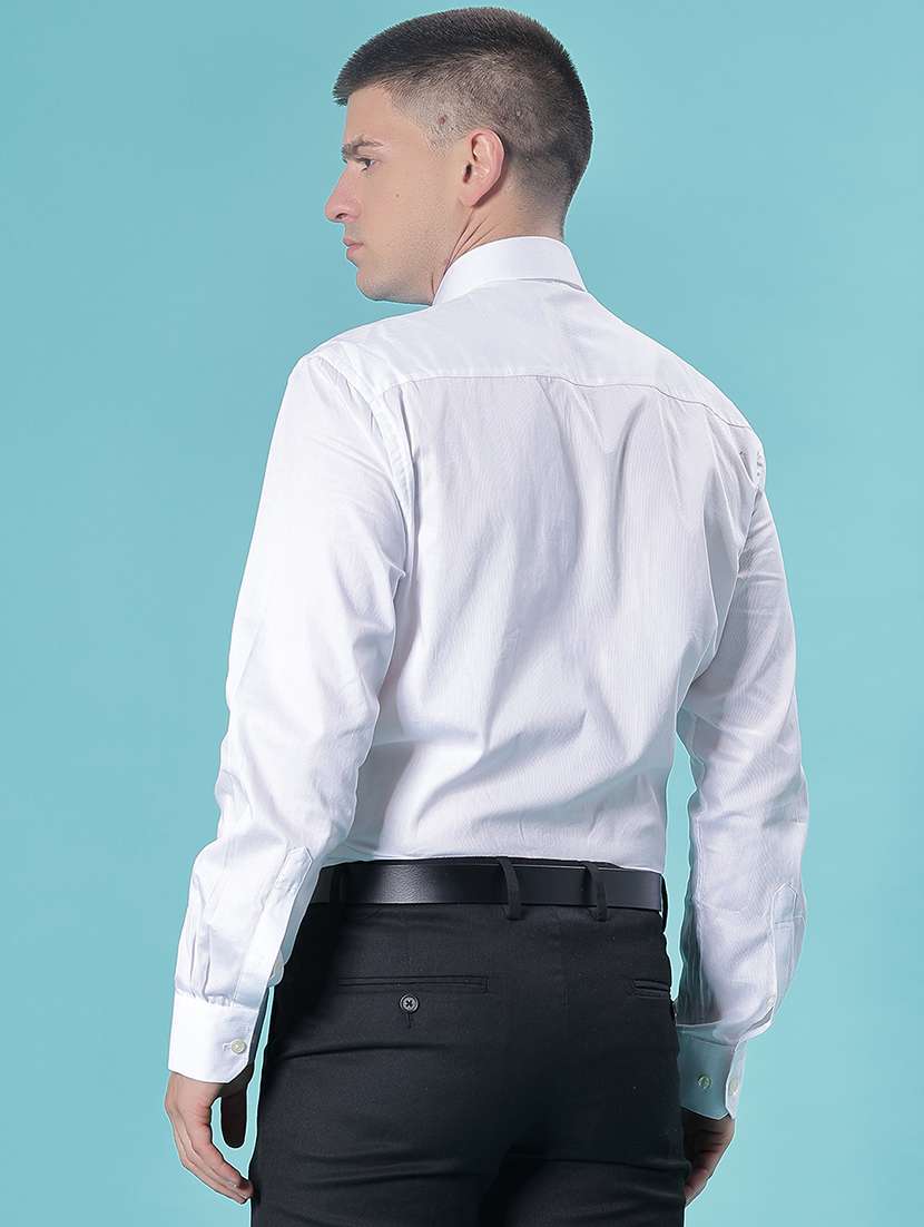 men solid collared long sleeve shirt - 21983522 -  Standard Image - 3