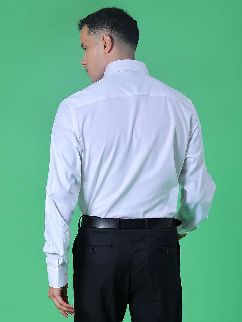 men solid collared long sleeve shirt - 21983524 -  Standard Image - 3