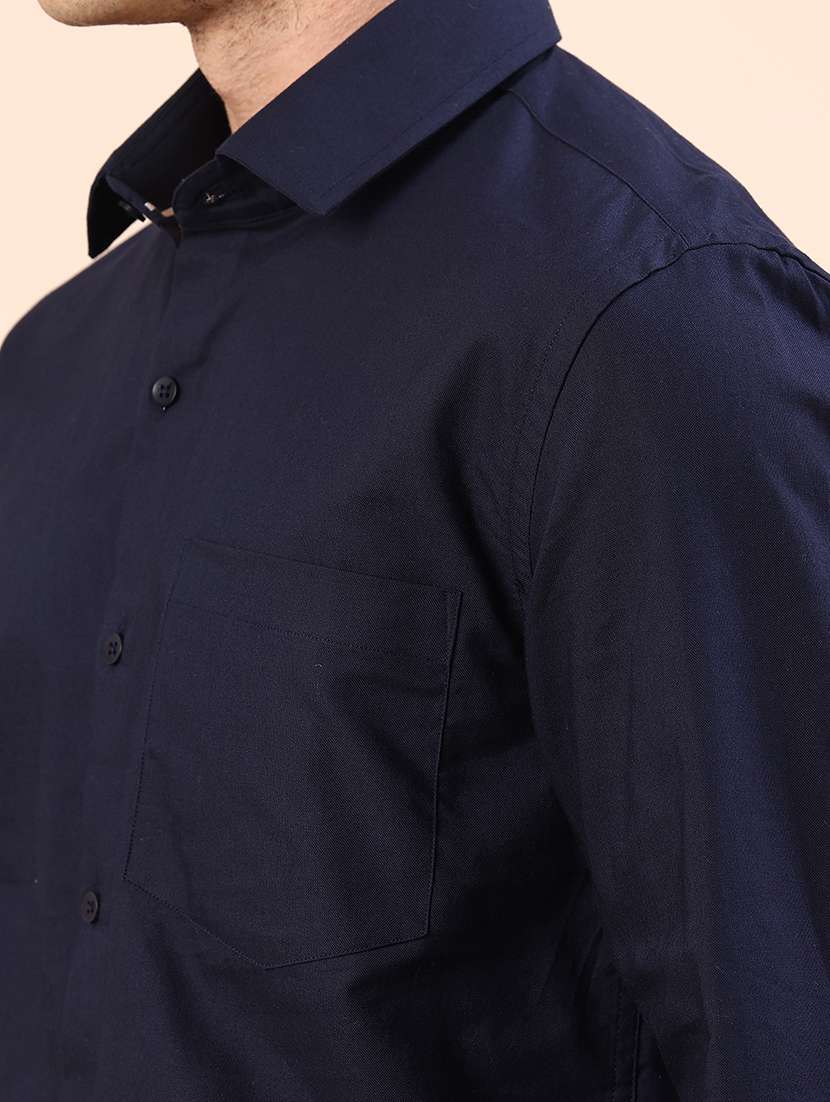 men solid collared long sleeve shirt - 21983526 -  Standard Image - 5