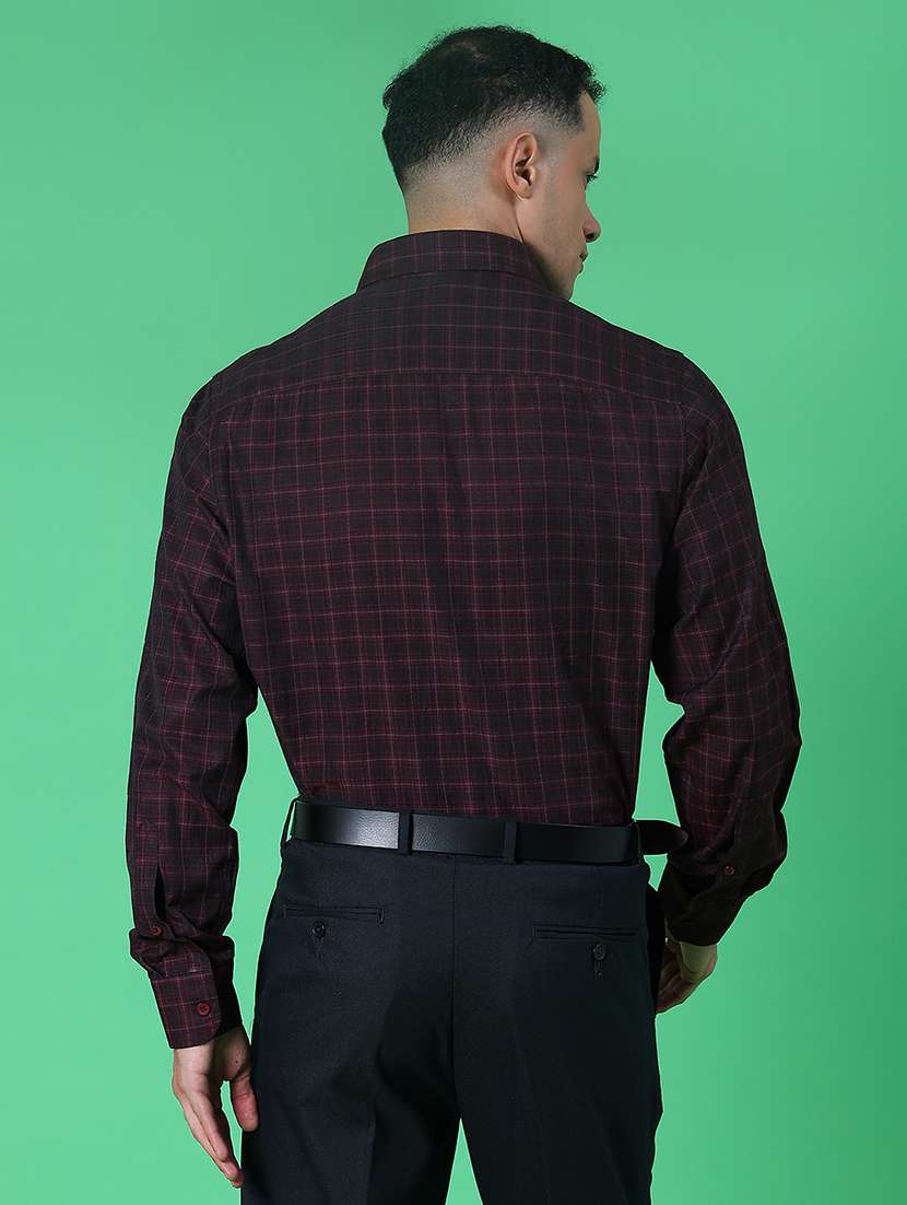 men checkered collared long sleeve shirt - 21983527 -  Standard Image - 3