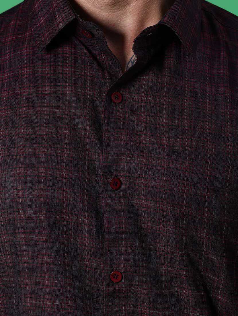 men checkered collared long sleeve shirt - 21983527 -  Standard Image - 5