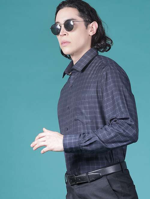 men checkered long sleeve regular fit formal shirt - 21983528 -  Standard Image - 0