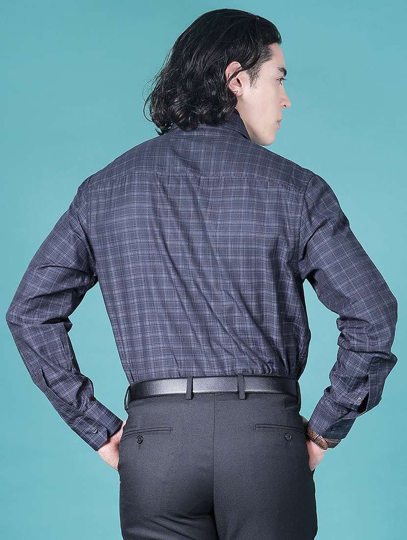 men checkered long sleeve regular fit formal shirt - 21983528 -  Standard Image - 3