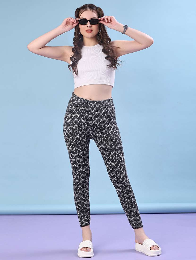 women self design ankle length woolen leggings - 21983532 -  Standard Image - 5