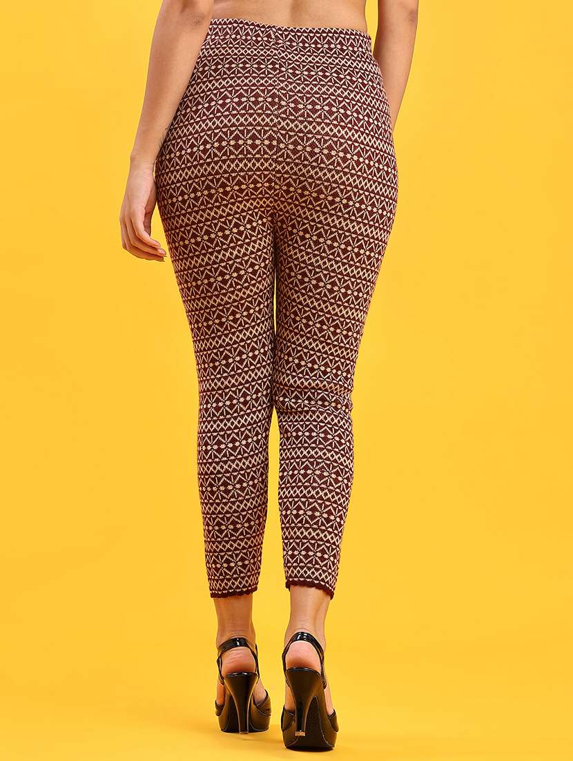 women self design ankle length woolen leggings - 21983534 -  Standard Image - 3