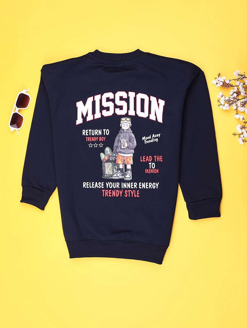 boys printed long sleeve sweatshirt
