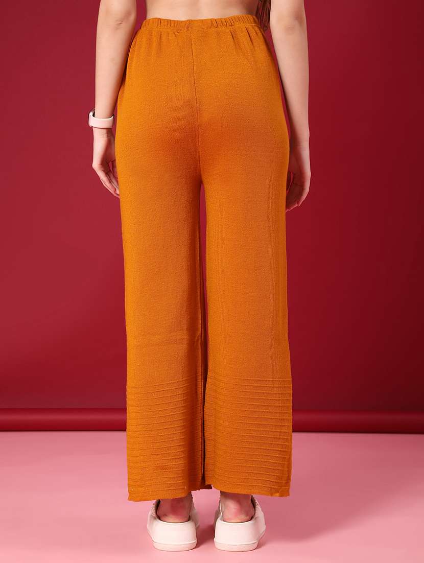 women solid mid rise palazzo - 21983719 -  Standard Image - 3