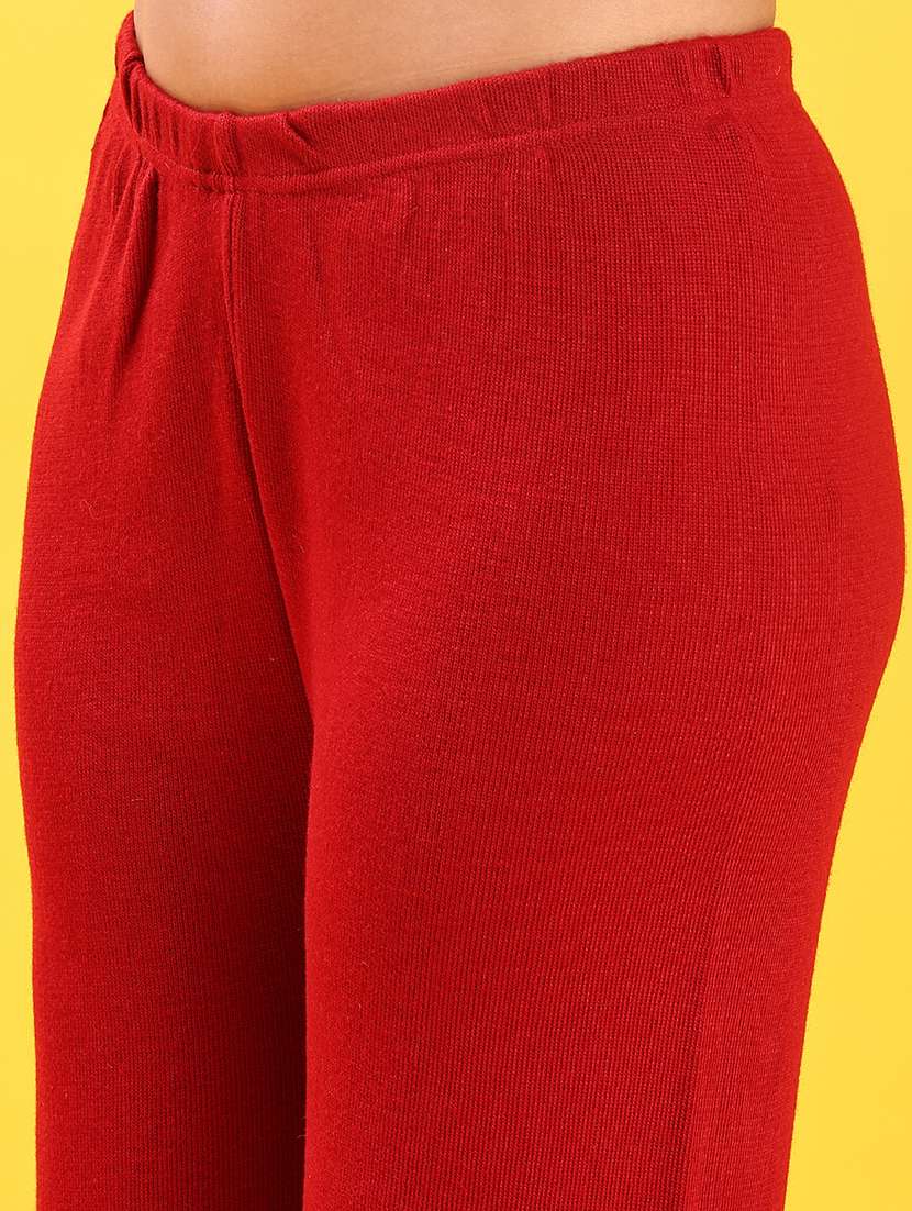 women solid mid rise palazzo - 21983721 -  Standard Image - 5