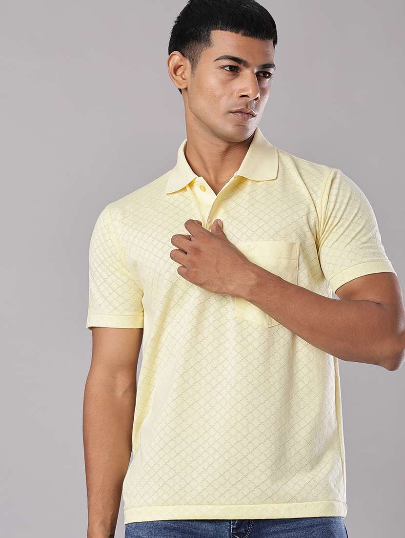 men self design short sleeve regular fit polo t-shirt - 21983802 - Zoom Image - 0