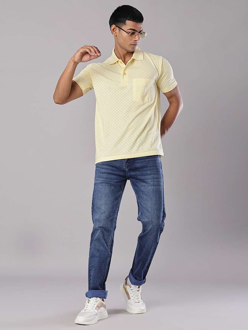 men self design short sleeve regular fit polo t-shirt - 21983802 - Standard Image - 3