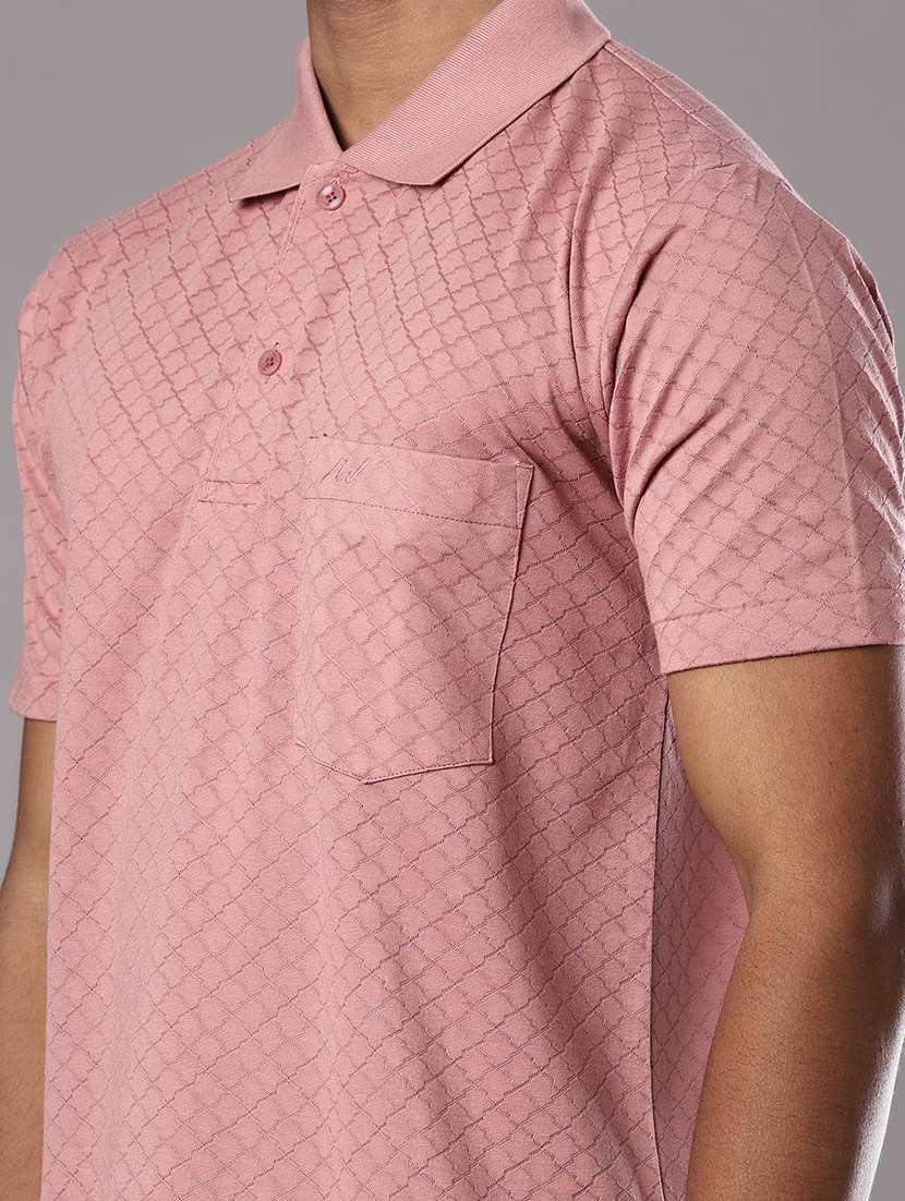 men self design short sleeve regular fit polo t-shirt - 21983804 - Standard Image - 3