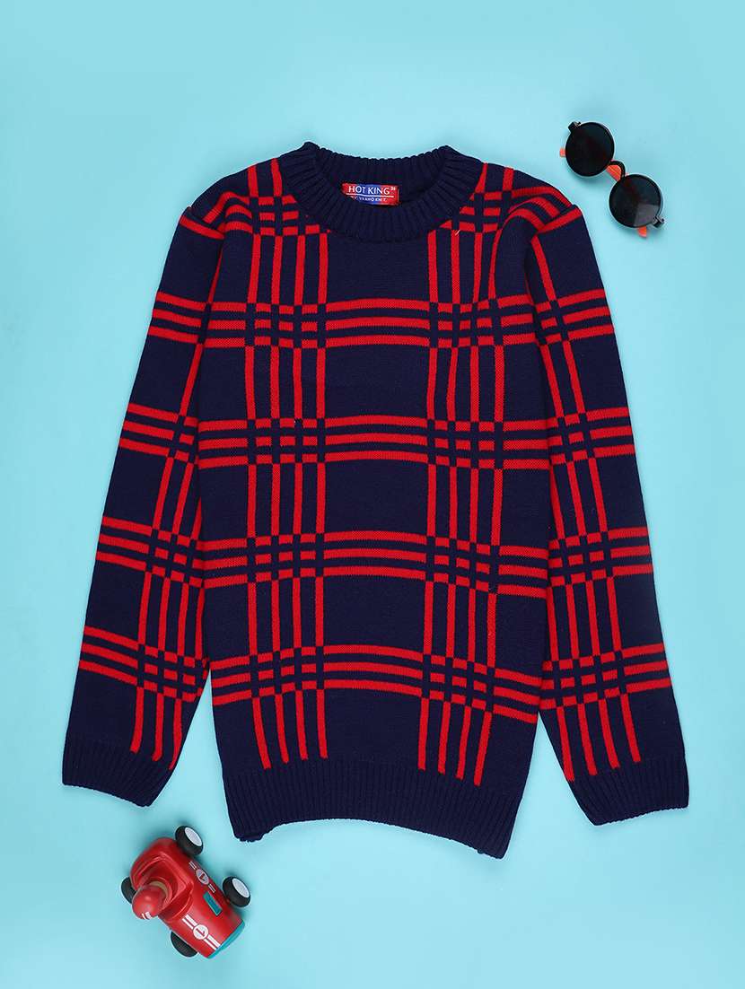 boys self designed long sleeve sweater