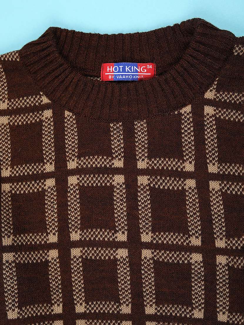 boys checkered long sleeve sweater - 21983850 -  Standard Image - 3