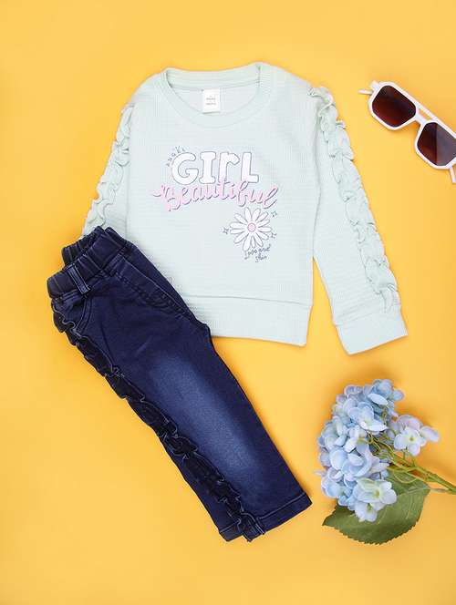 girls printed long sleeve full length set - 21983855 - Standard Image - 0