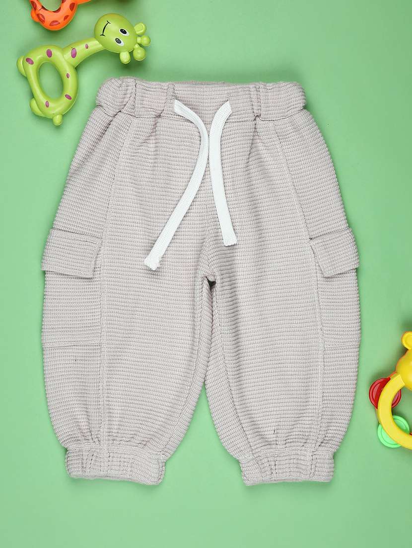 boys solid mid rise cargo jogger