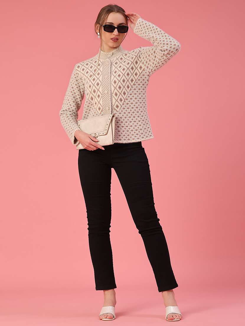 women self design long sleeve cardigan - 21983863 -  Standard Image - 5