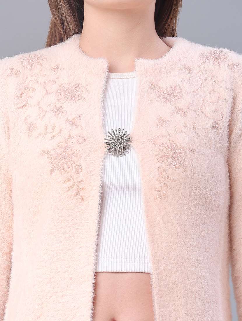 women self design long sleeve cardigan - 21983865 -  Standard Image - 5