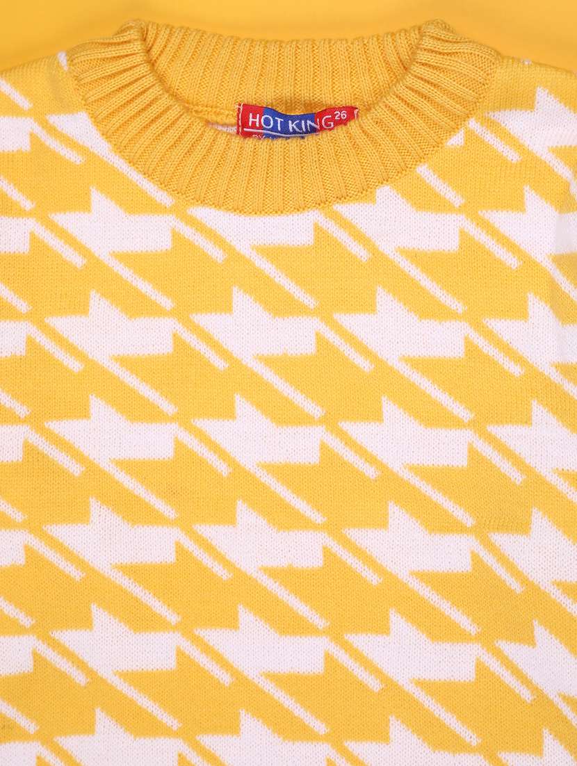 boys houndstooth patterned long sleeve sweater - 21983886 -  Standard Image - 3