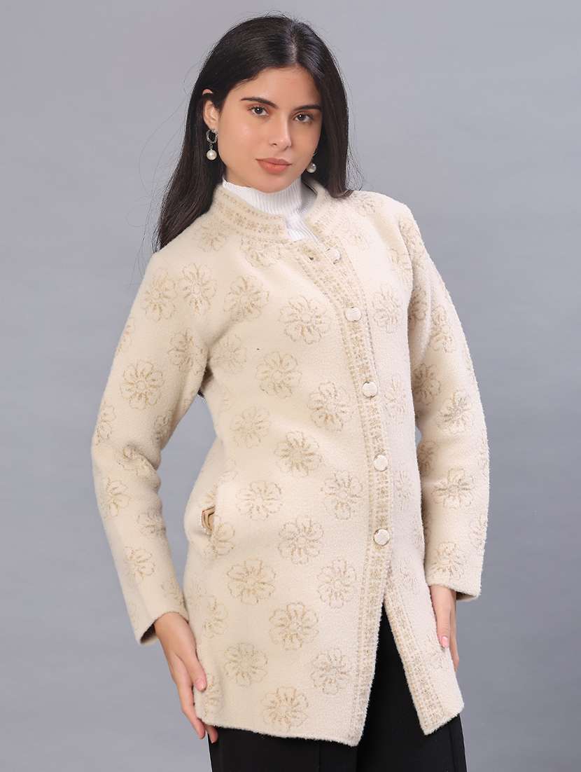 women self design long sleeve cardigan - 21983916 -  Standard Image - 3