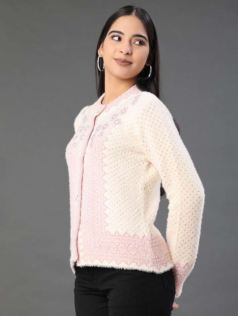 women self designed long sleeve cardigan - 21983917 -  Standard Image - 3