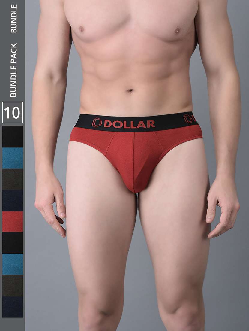 men pack of 10 solid hipster brief
