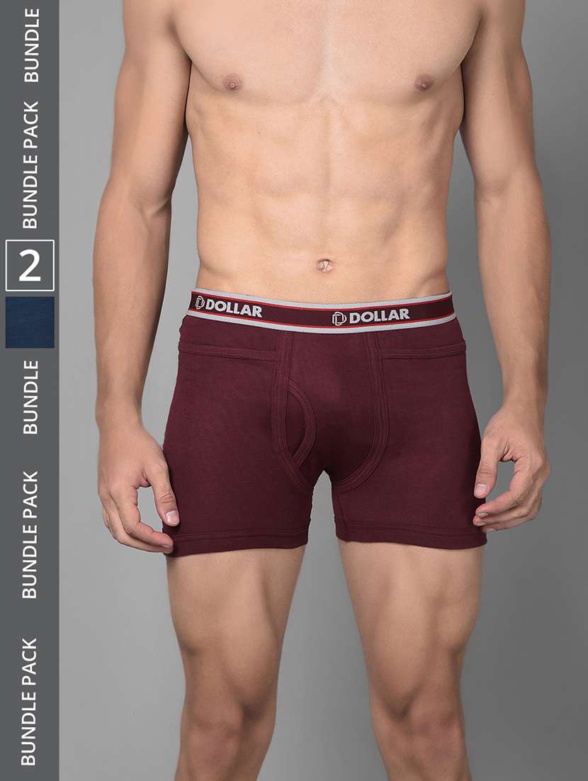 men pack of 2 solid multi colored trunks