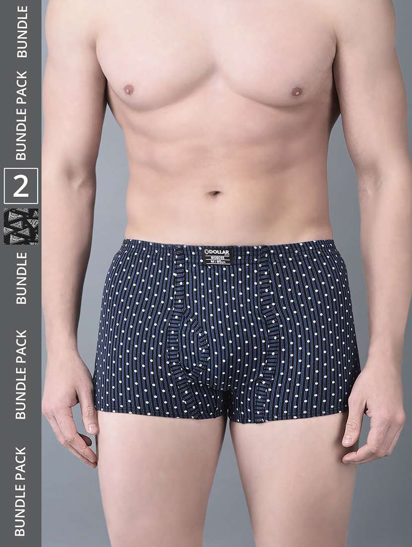 men pack of 2 printed trunk brief
