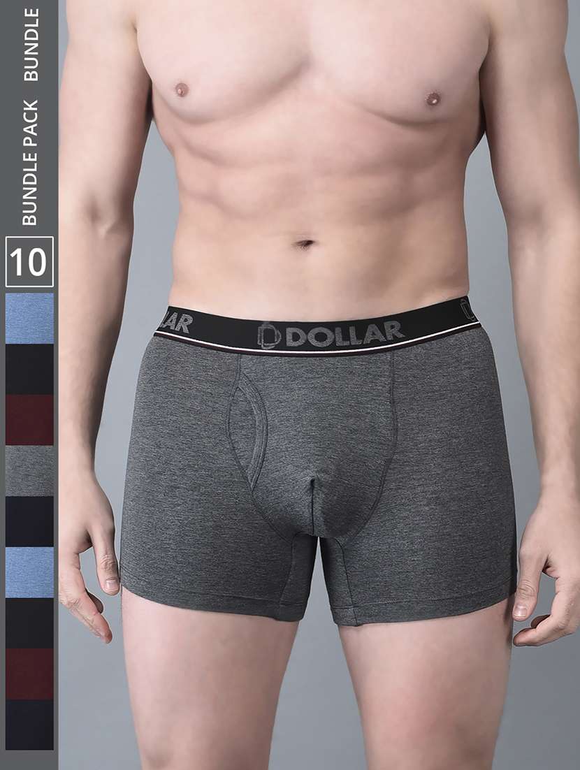 men pack of 10 solid trunk brief
