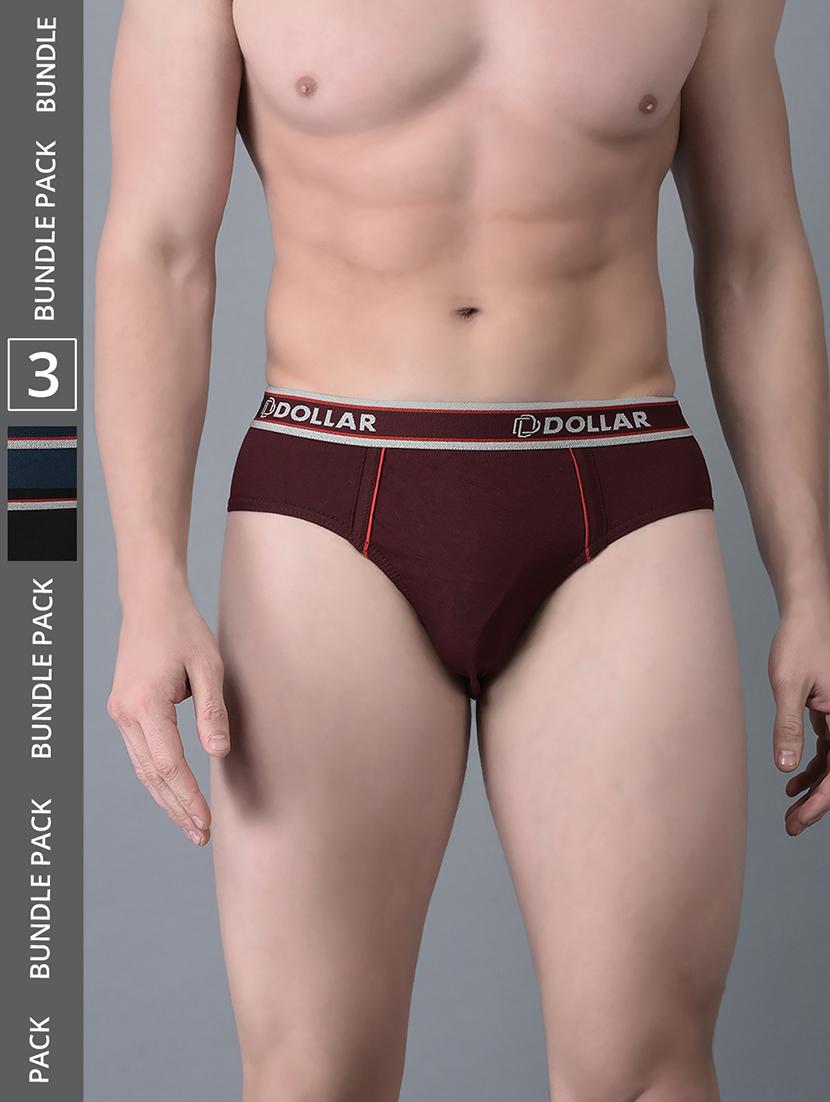 men pack of 3 solid hipster brief - 21984101 -  Zoom Image - 0