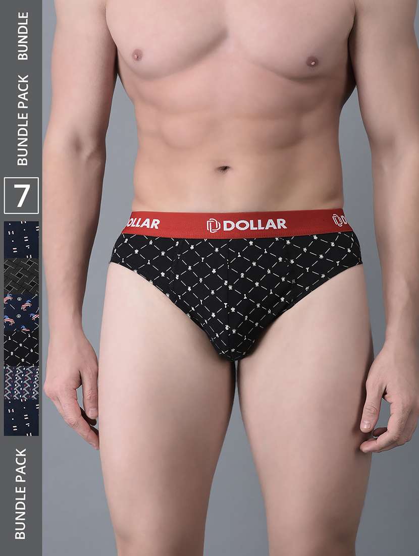 men pack of 7 printed multi colored briefs