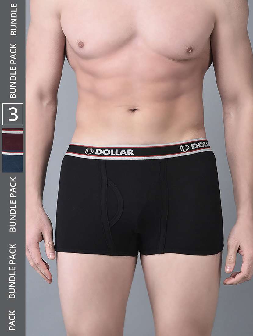 men pack of 3 solid trunk brief