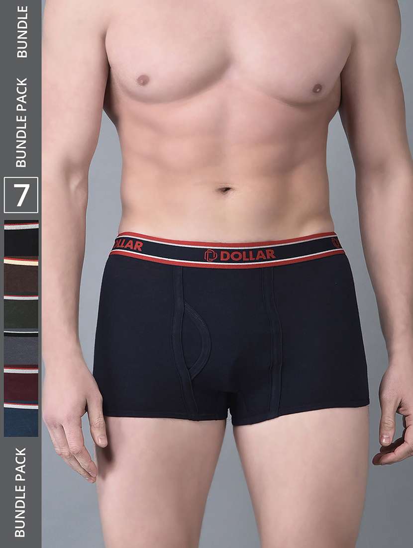 men pack of 7 solid trunk brief