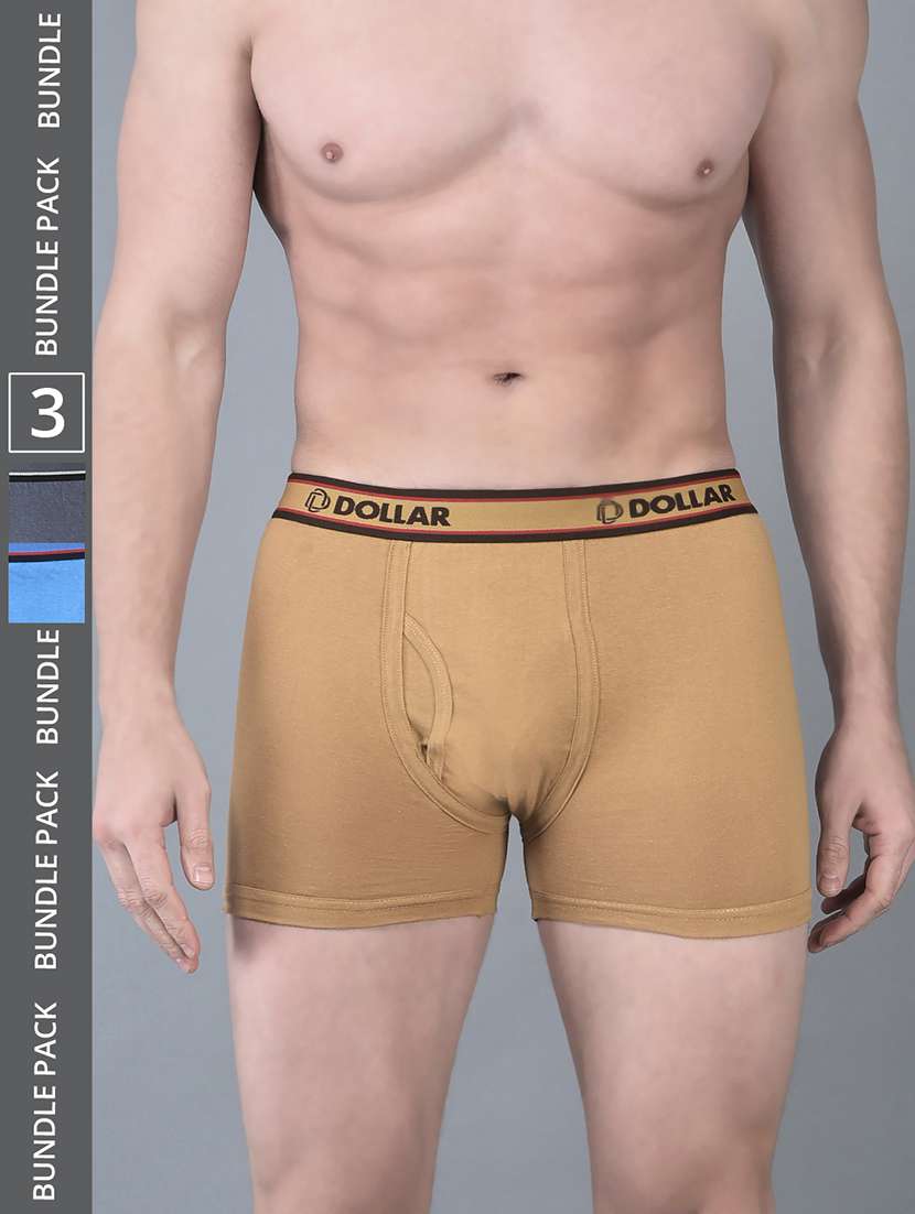 men pack of 3 solid trunk brief