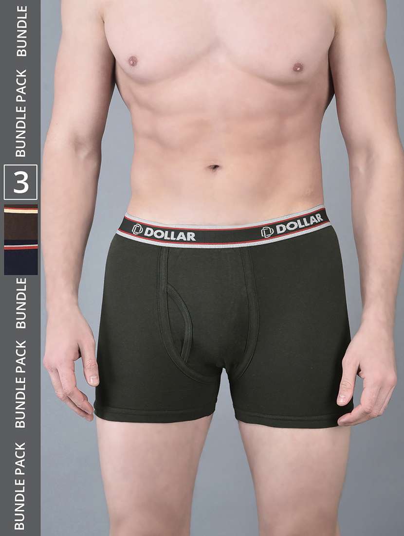 men pack of 3 solid multi colored trunks
