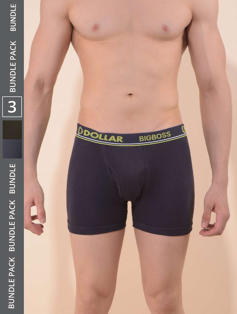 men pack of 3 solid trunk brief