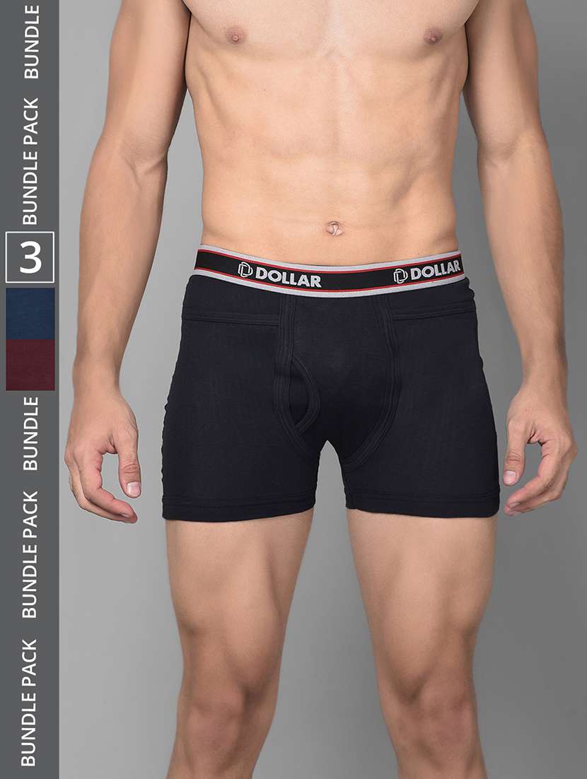 men pack of 3 solid multi colored trunks