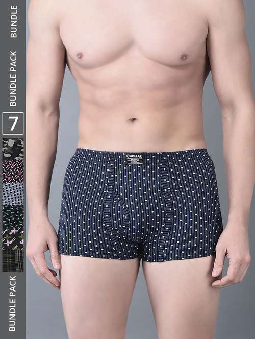 men pack of 7 printed multi colored trunks - 21984211 -  Standard Image - 0