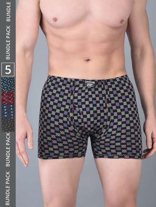 men pack of 5 printed multi colored trunks - 21984216 -  Standard Image - 0