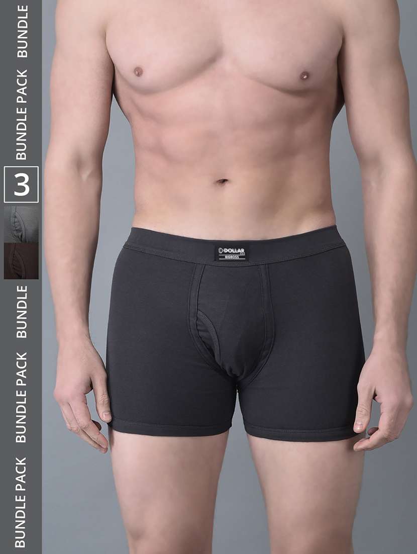 men pack of 3 solid multi colored trunks