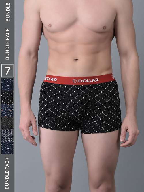 men pack of 7 printed trunk brief - 21984246 - Standard Image - 0