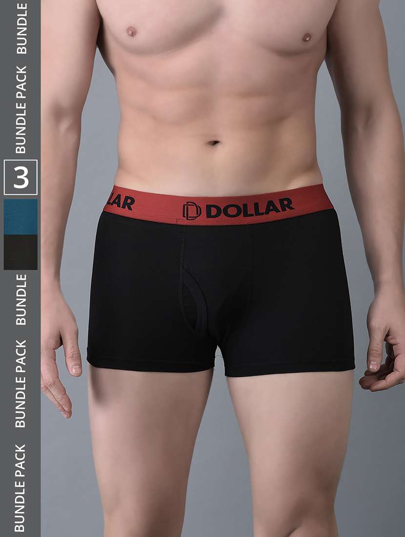 men pack of 3 solid trunk brief